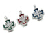 Sterling Silver Enamel Jerusalem Hollow Cross Pendant